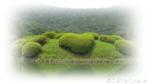 Ile dans le lac du Sud au jardin Ritsurin-koen à Takamatsu